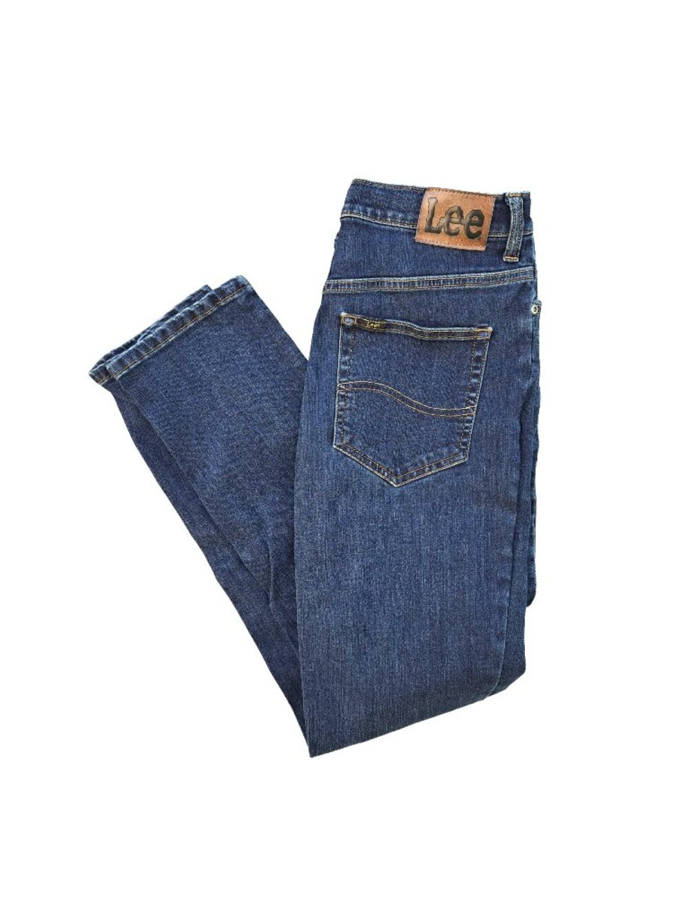 Lee Slim Fit Tapered Leg Boys Blue Denim Jeans Adjustable Waist 16 Regular